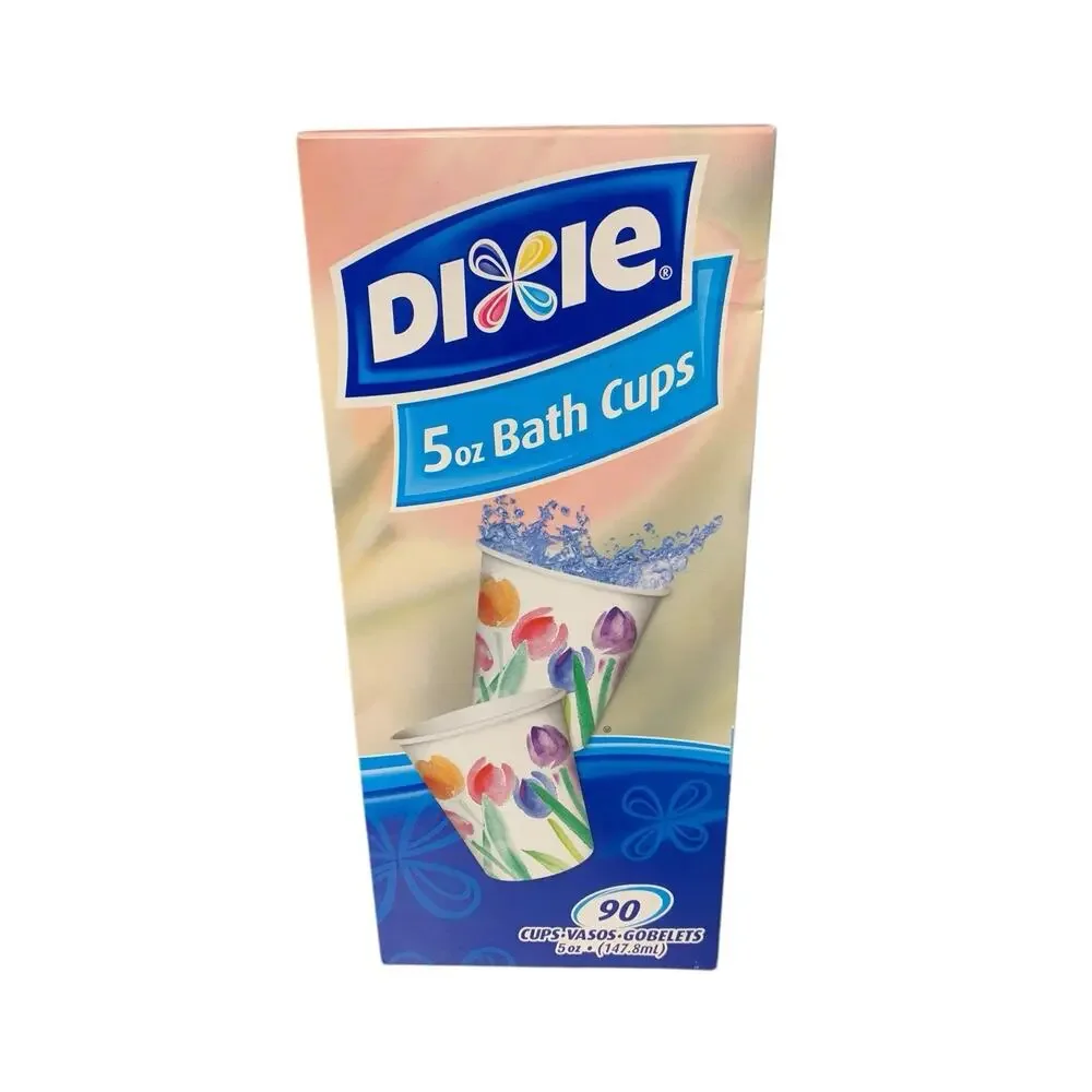 NEW Dixie Cups Disposable 3 Oz Bath Cups Rosy Watercolors 90 CT Unopened Box